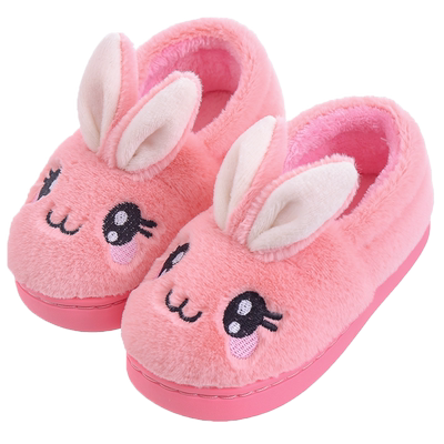 冬季居家厚底公主风儿童棉拖鞋