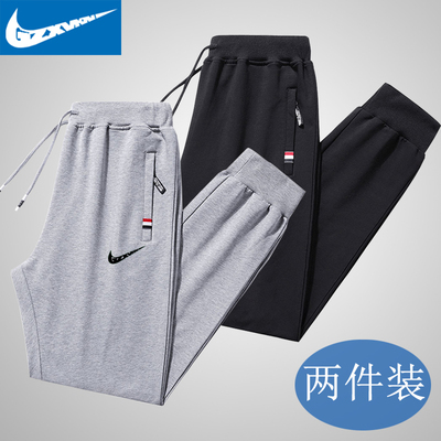 耐克顿运动裤男纯棉夏季薄款直筒