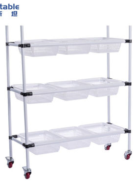 稳斯坦W666拣货车电商工厂仓库配货快递分拣手推线棒拣货车推车3