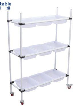 稳斯坦W666拣货车电商工厂仓库配货快递分拣手推线棒拣货车推车3