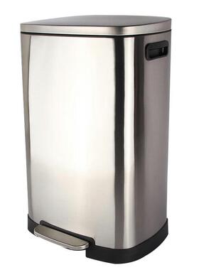 科力邦(Kelibang)50L不锈钢垃圾桶脚踏方桶大号带盖分类垃圾桶商