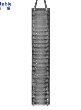 稳斯坦W5354热转印膜收纳挂袋透明刻字膜卷筒收纳挂袋深灰色24格