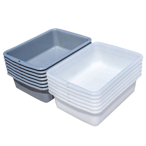 兰诗（LAUTEE）SW-881加厚白色塑料盆冷冻盆大号方形洗菜盆收纳盆