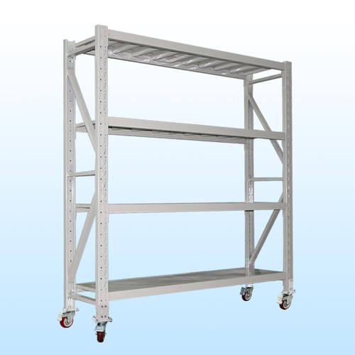 易存仓储货架仓库超市家用货架展示架钢制储物置物架四层轻型均承