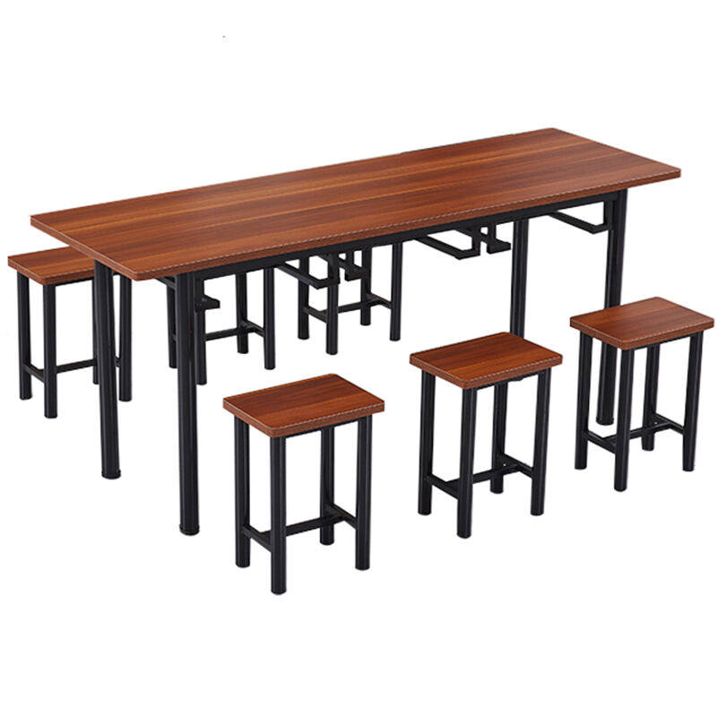 奕多美食堂餐桌椅一桌六凳圆管多层板长方形饭桌学校工厂餐桌YDM-,住宅家具,板木餐桌,淘宝优惠券,粉丝福利购,淘宝优惠卷