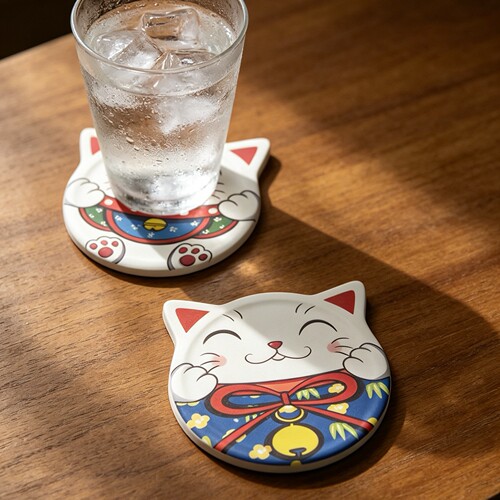 时器小猫杯垫硅藻泥吸水速干