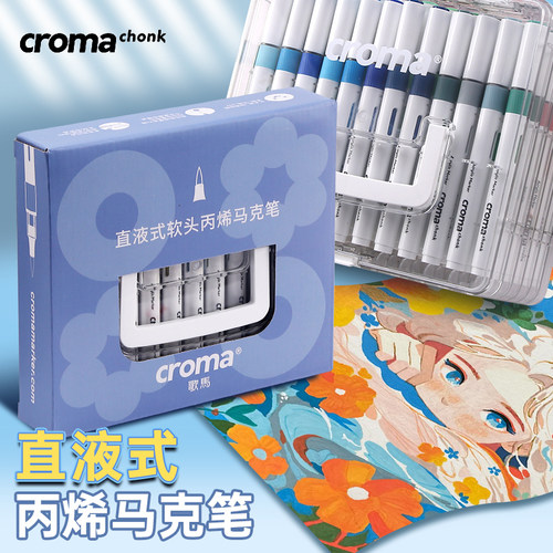 歌马丙烯马克笔直液式