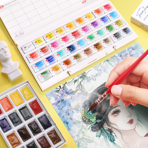 俄罗斯白夜固体水彩颜料套装