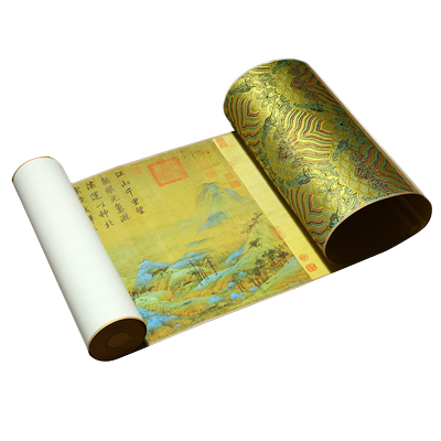 北宋王希孟千里江山全卷装饰画