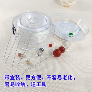 水晶手链弹力线穿珠绳文玩手串绳扁丝多股白色弹力绳手链串珠线