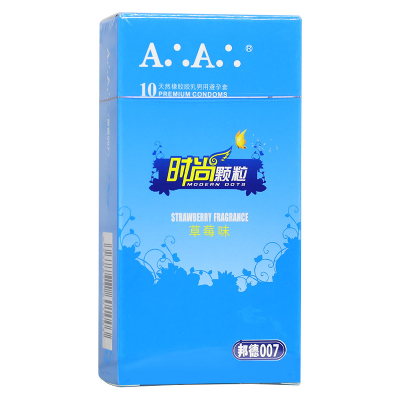 包邮】帮德007 天然胶乳橡胶避孕套时尚颗粒 10只/盒