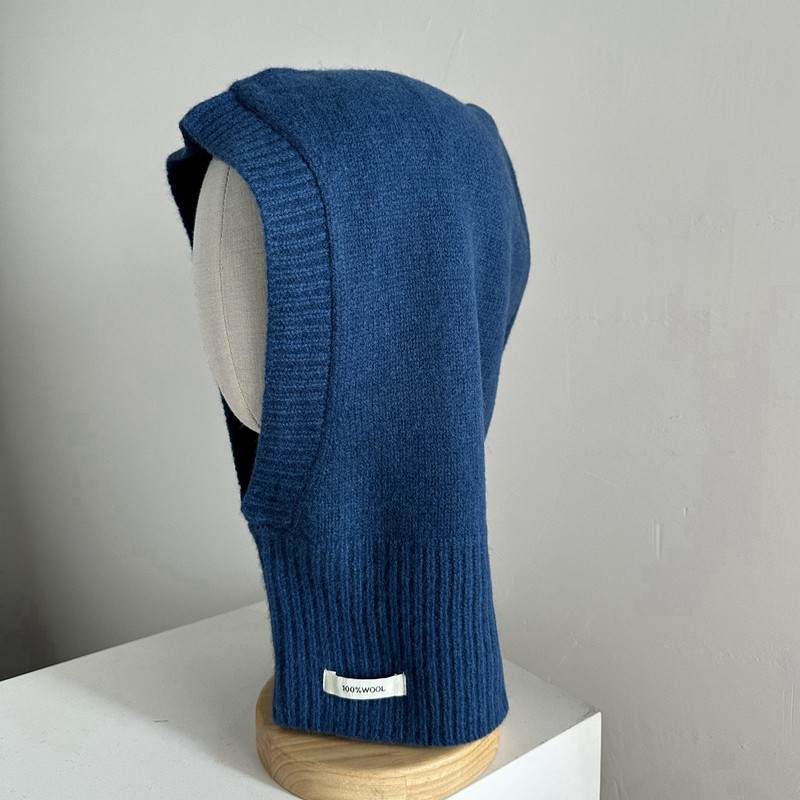 羊毛针织蓝色帽子围巾一体女士保暖巴拉克拉法帽护耳帽针织帽冬,服饰配件/皮带/帽子/围巾,帽子,淘宝优惠券,粉丝福利购,淘宝优惠卷