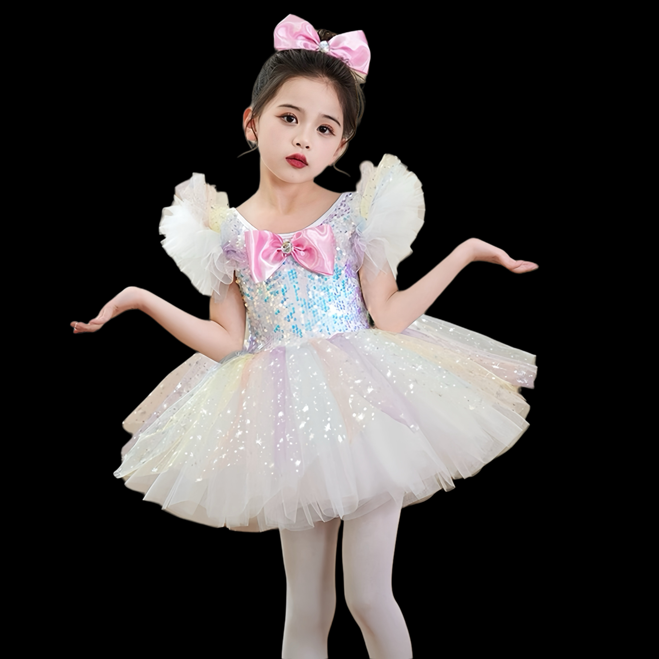 冰淇淋的味道舞蹈服小雪糕跳舞道具六一儿童表演服女童可爱蓬蓬裙