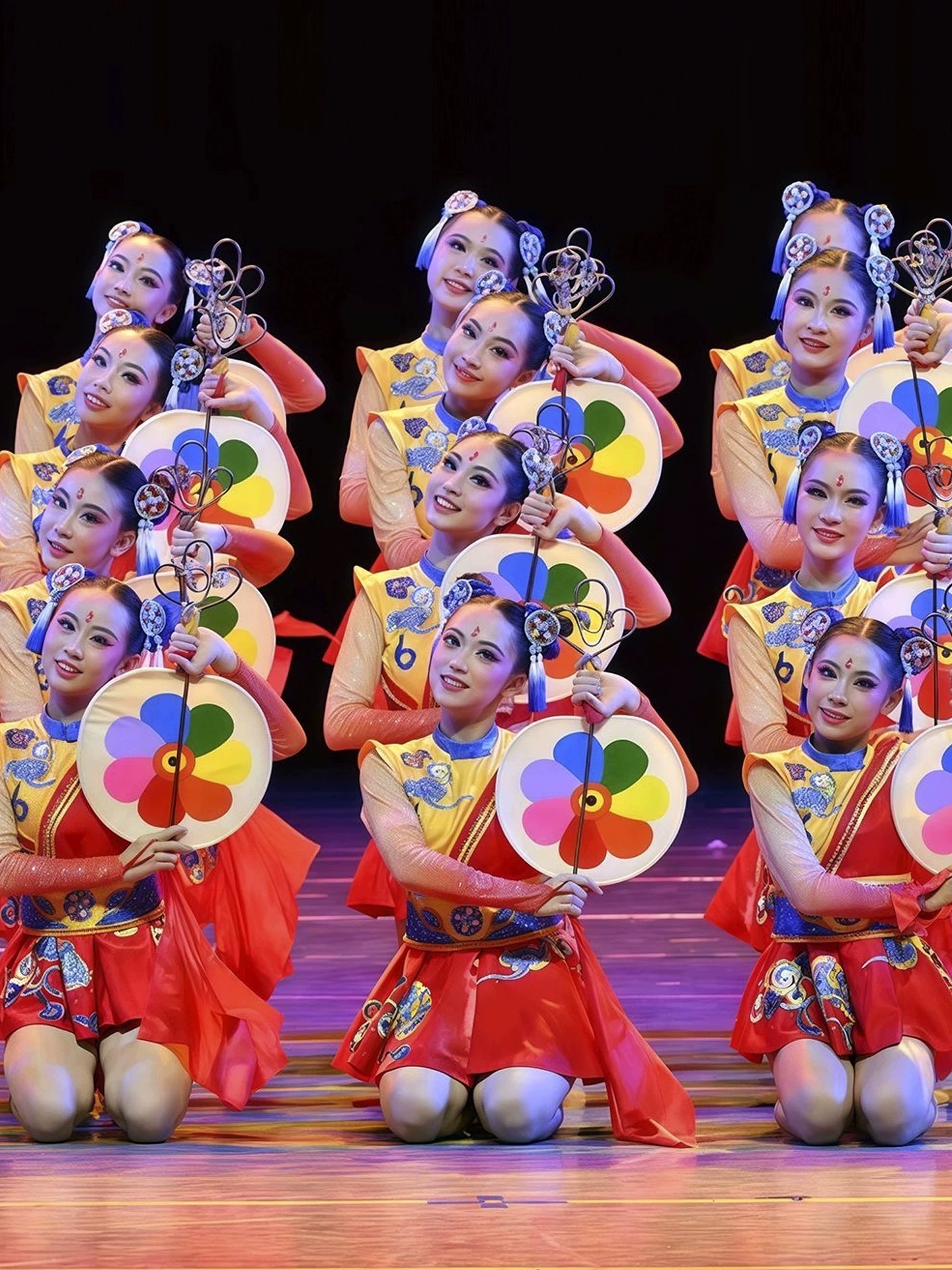 鼓韵金丰舞蹈服喜庆儿童演出服装