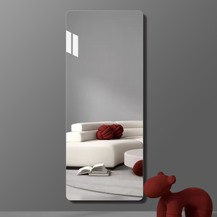 软镜子贴墙自粘全身穿衣镜亚克力高清化妆镜卫生间家用浴室镜墙贴