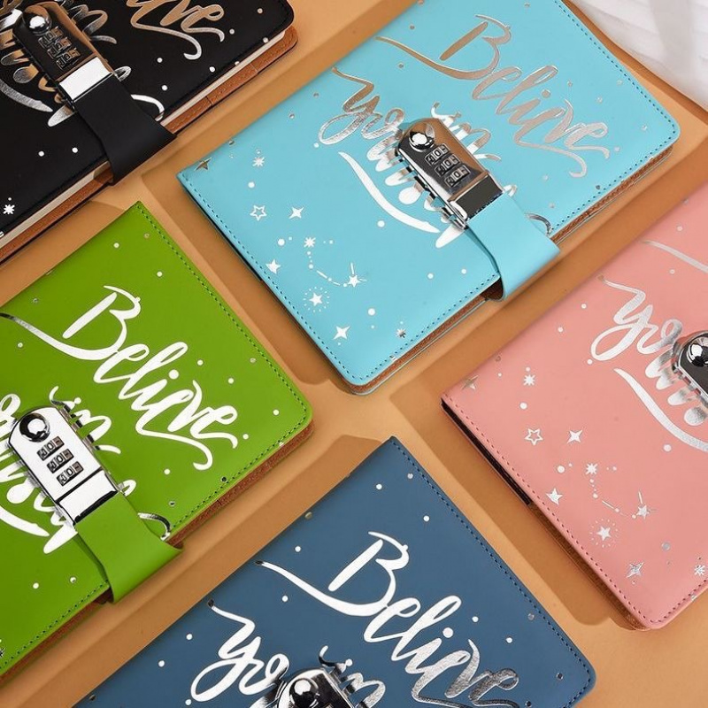 2025新款A5密码本学生创意带锁日