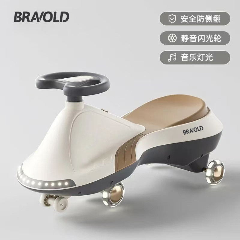 柏沃儿童扭扭车灯光音乐滑行学步新款