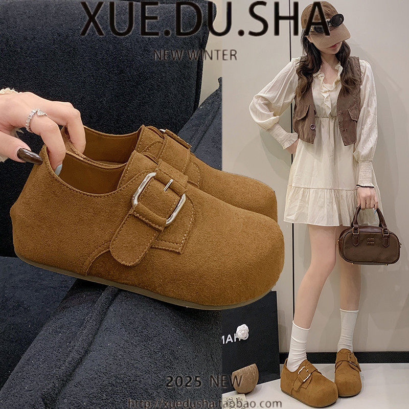 厚底内增高全包勃肯鞋女2026年春季新款休闲一脚蹬乐福鞋博肯单鞋,女鞋,勃肯鞋/软木鞋,淘宝优惠券,粉丝福利购,淘宝优惠卷