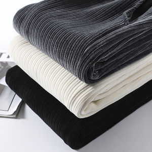 小个子加绒孕妇裤秋冬外穿雪尼尔九分托腹裤宽松直筒裤休闲阔腿裤