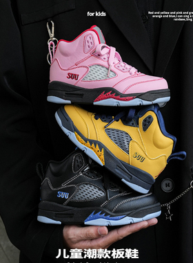 秋冬新款儿童运动鞋减震透气男童二棉鞋校园篮球鞋女童加绒休闲鞋