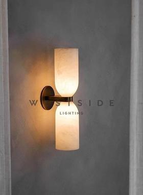 Tandem美式轻奢全铜天然云石壁灯设计师款客厅卧室背景墙氛围壁灯