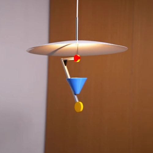 中古vintage飞碟吊灯孟菲斯复古彩色餐厅吧台灯现代北欧书房吊灯