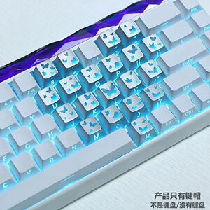 蝴蝶爱心侧刻透光磁轴键帽