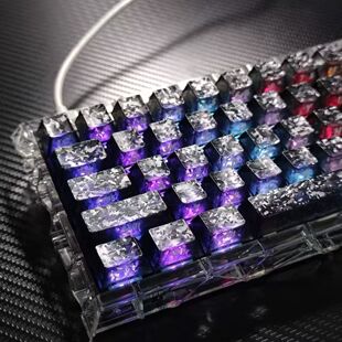碳纤维纹理键帽锻碳纹理PC雾透磁轴机械键盘帽通用wooting美加狮