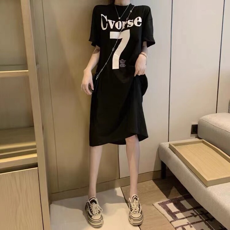 maternity dress Summer wear jacket Korean Edition Lazy pure cotton Short sleeved T-shirt skirt summer Mid length version Easy Dressin the Maternity/Maternal supplies/Nutrition , Maternity , Dress  category - from Buy2taobao.com to provide professional Taobao agent buy service