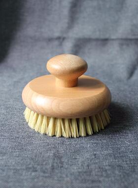 山毛榉仙人掌干刷手持式浴刷经络按摩圆刷浴刷去除脂肪球刷剑麻身