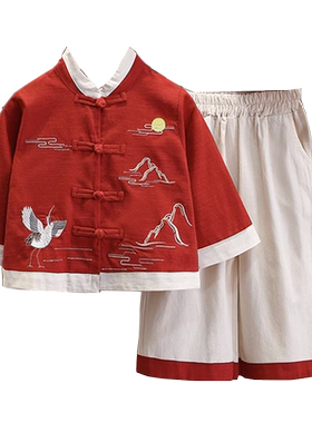 唐装男童秋季儿童汉服中国风衣服
