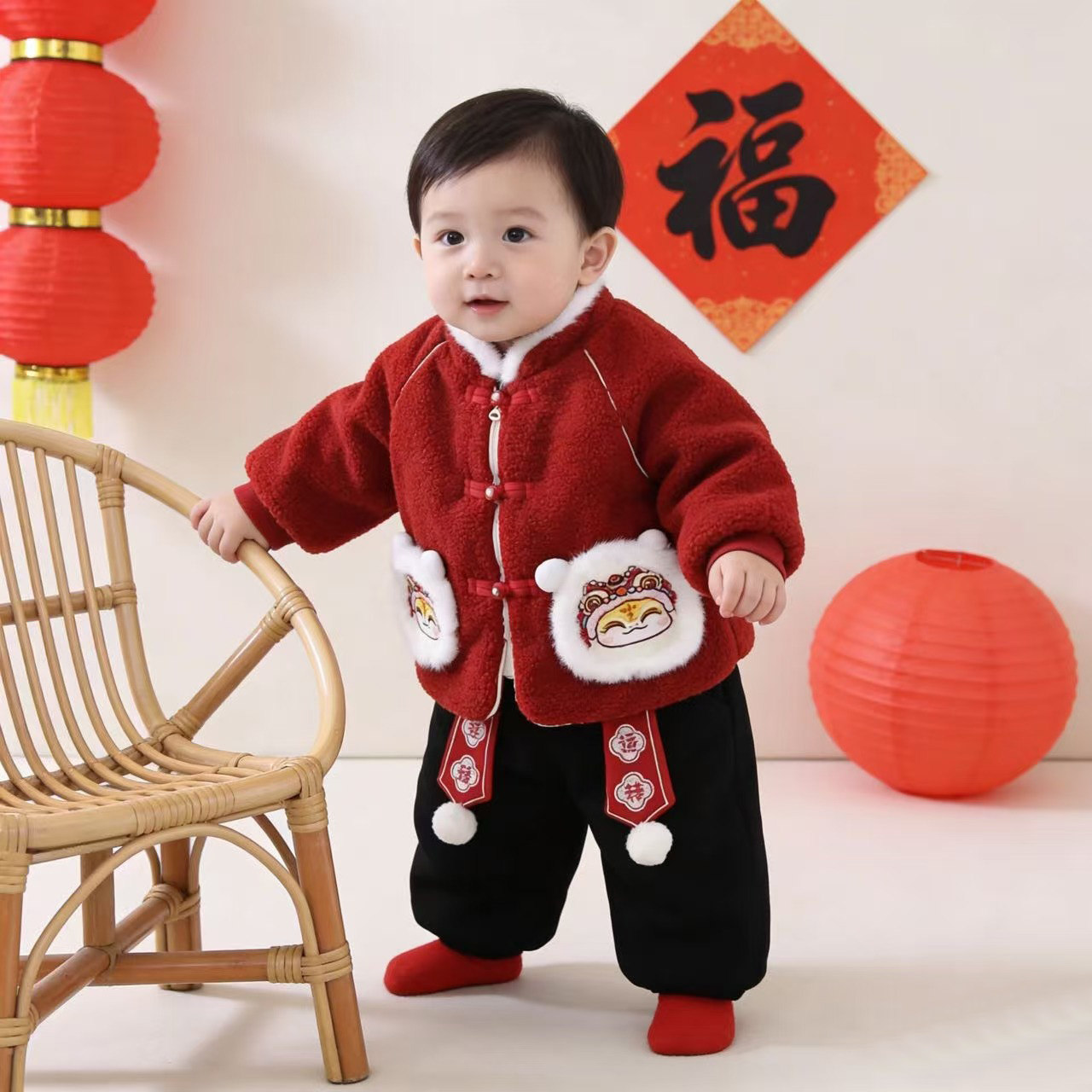 2026新年男宝宝拜年服套装周岁礼服婴儿喜庆新年装儿童新中式年服,童装/婴儿装/亲子装,唐装,淘宝优惠券,粉丝福利购,淘宝优惠卷