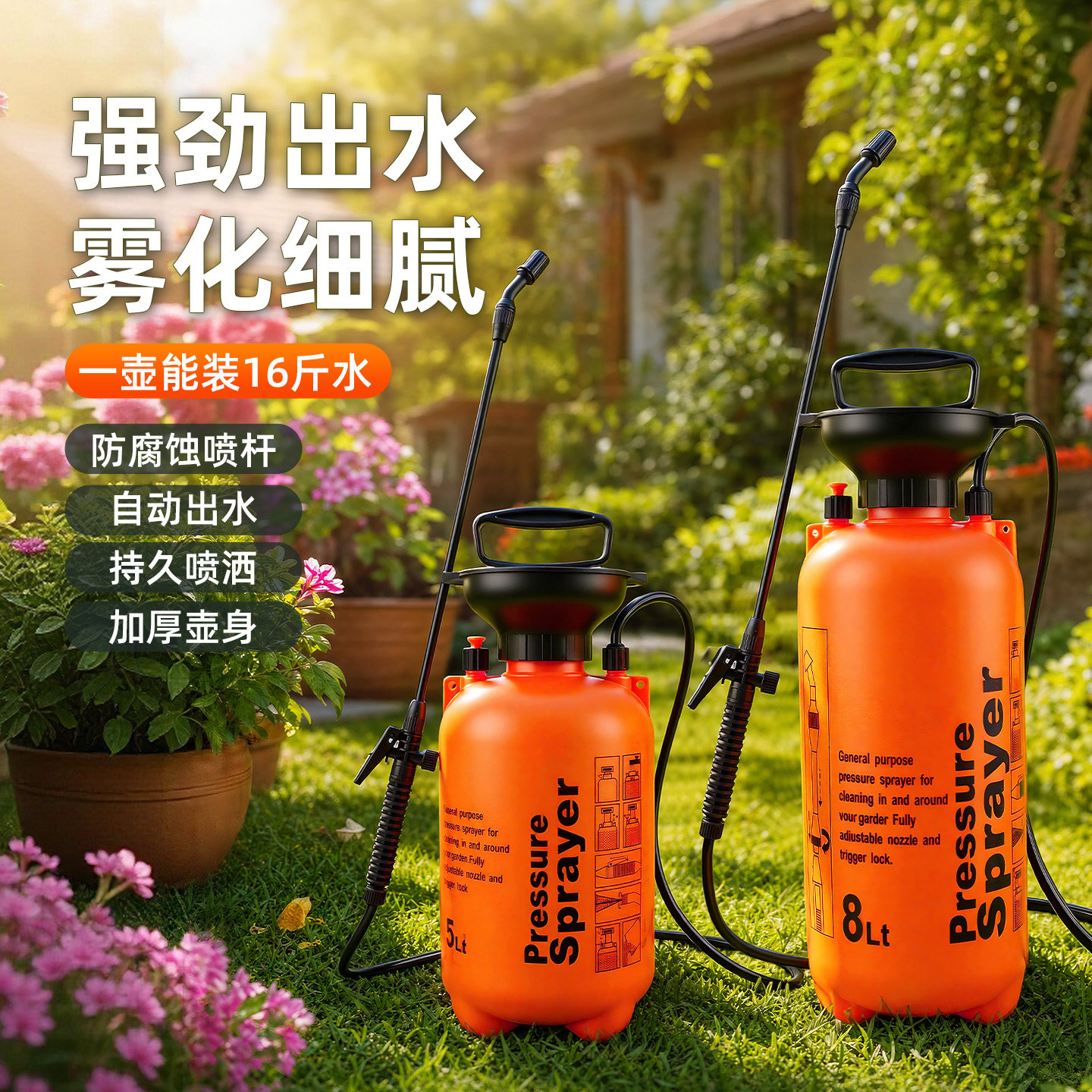 高气压式喷雾器大容量喷水壶浇花图片