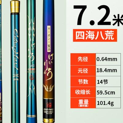 短节溪流竿八工竿钓鱼竿手杆超轻细5.4米碳素鲫鱼竿37调28调46调