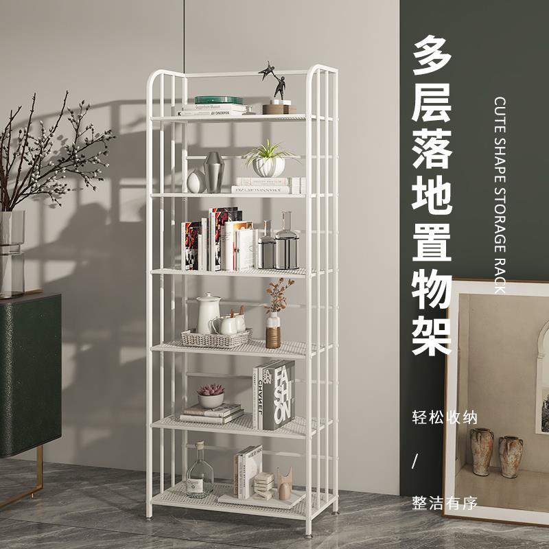 简约多层书架落地铁艺办公储物展示架卧室儿童学生家用置物架