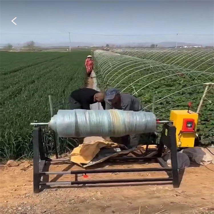 大卷卷膜器48v60v电动遥控拉膜机收膜机直供草莓园农用大棚撤膜机