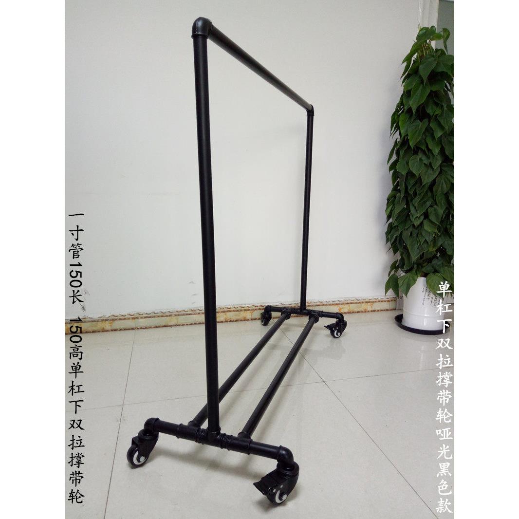 服装展示架龙门复古衣帽单杠双杠夜市落地镀锌水管摆摊晾衣架包邮
