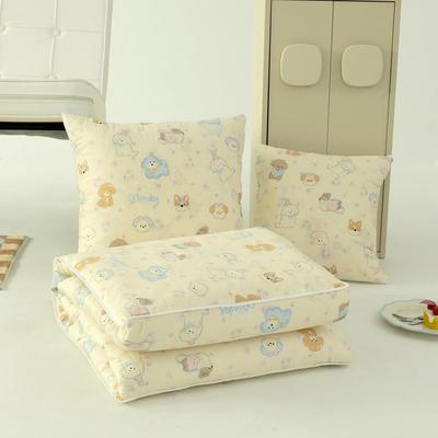 全棉抱枕被子两用可折叠汽车载靠枕办公室午休毯纯棉空调被二合一