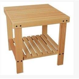 包邮实木鱼缸架子实木底座花架实木双层小茶几正方形茶几边几角几