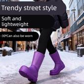 中筒高筒棉鞋 雨靴女防水防滑轻便舒适加绒防寒鞋 加绒加厚冬季 雨鞋