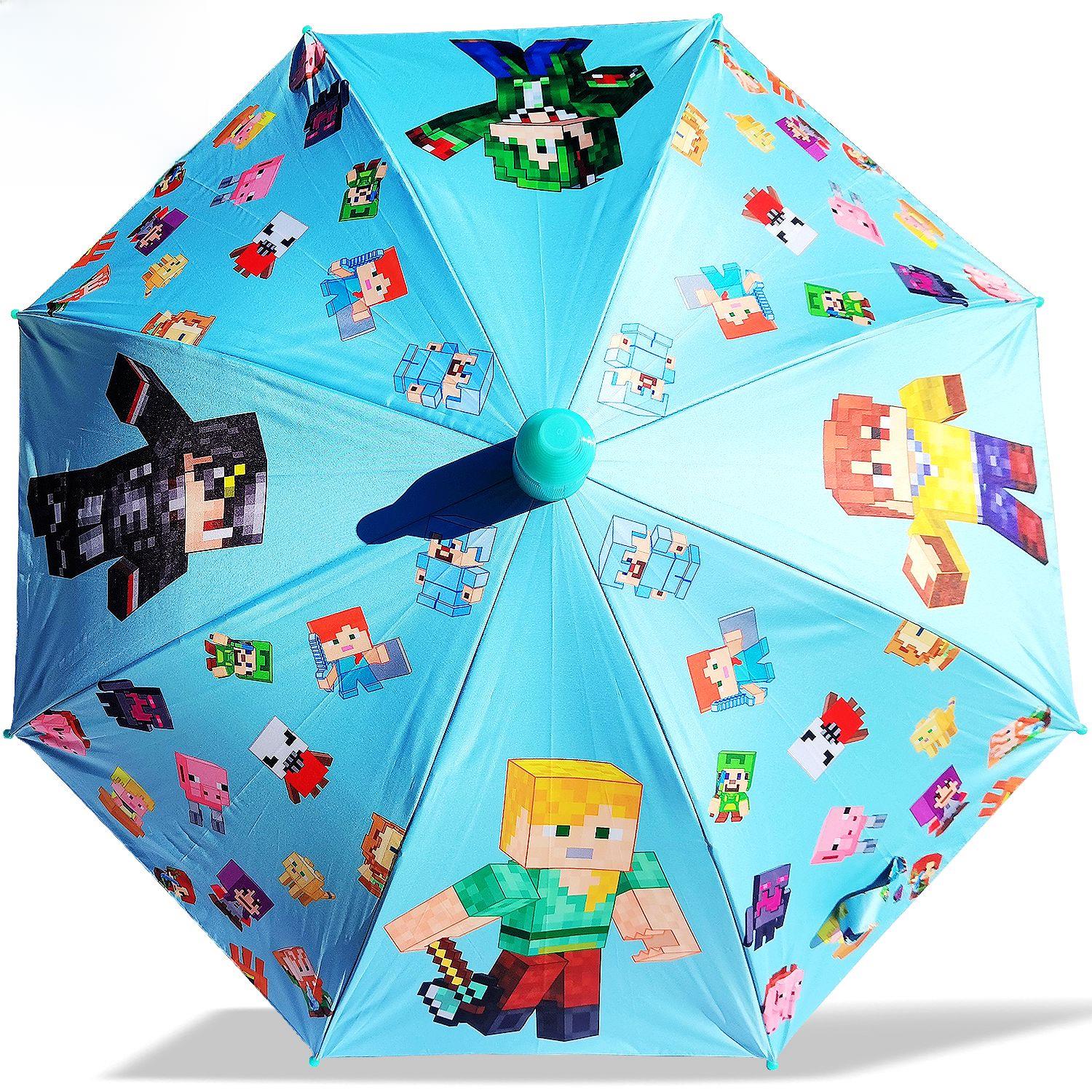 我的世界儿童雨伞男童男孩黑胶防晒长柄伞小孩小学生宝宝卡通雨伞