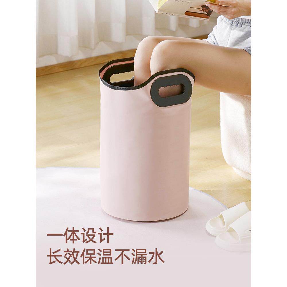 日本泡脚桶家用养生便携折叠高深小腿熏蒸加厚保温足浴女士洗脚盆