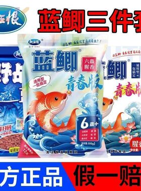 【三件套】龙王恨野战蓝鲫青春版六蟲鱼钓鱼饵秋季秋冬款鲤鱼正c8