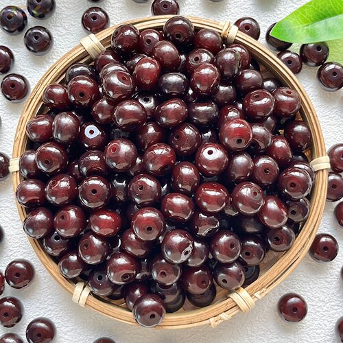 【锦瑟红】天然白玉菩提根串珠手工散珠子DIY饰品配件直播货源c5