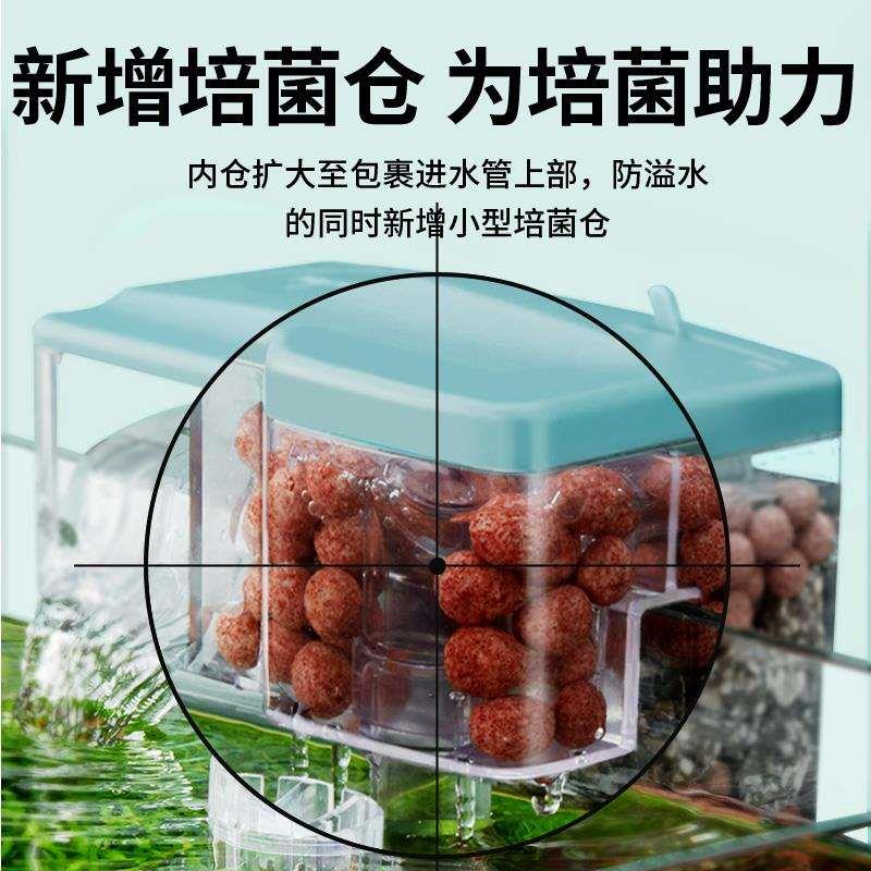yee小鱼缸过滤器循环水泵外置瀑布净水壁挂滴流盒过滤制氧一体机