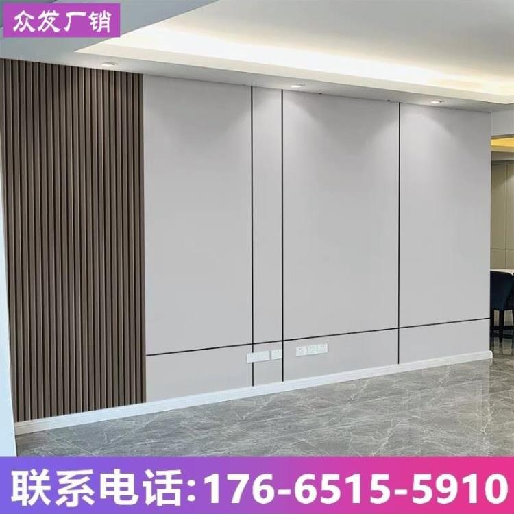 电视背景墙客厅沙发卧室格栅背景墙木饰面护墙板竹木纤维集成墙板
