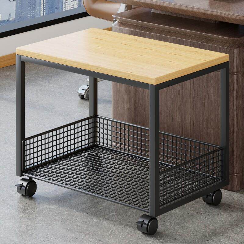 办公室打印机置物架桌下落地小推车文件收纳架多层可移动架子带轮