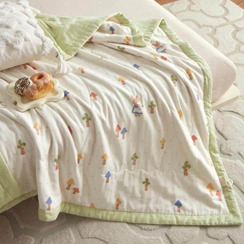 儿童卡通纯棉A类双层纱棉花夏被 幼儿园单双人午睡全棉空调薄被子