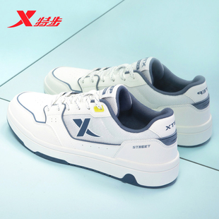 新款 轻便复古休闲鞋 官方旗舰正品 特步男鞋 运动鞋 冬季 男士 街顽板鞋