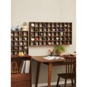 实木壁挂式 收纳大师杯茶具格栅架建多宝阁博古茶杯紫砂壶收纳架